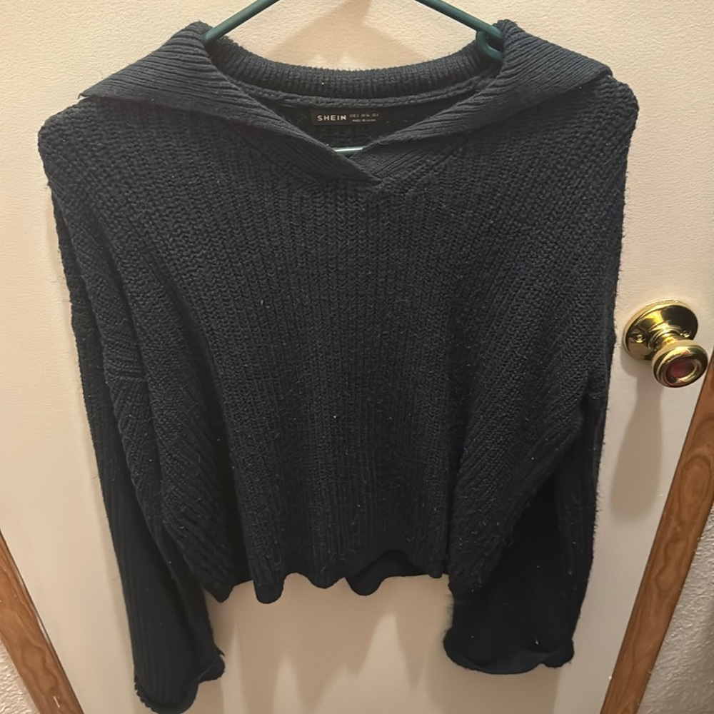 navy blue sweater